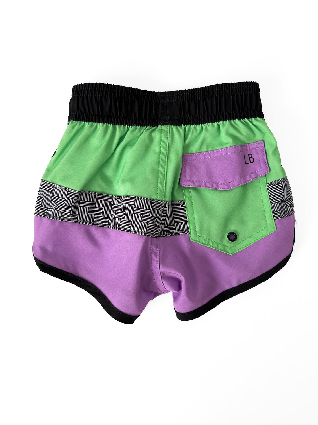 Little Bipsy Block Swim Short: Neon Green