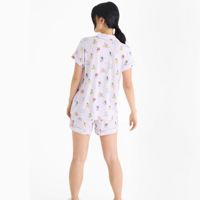 Magnetic Me Modal Women's Short Sleeve Pajama Set: Disney Princess