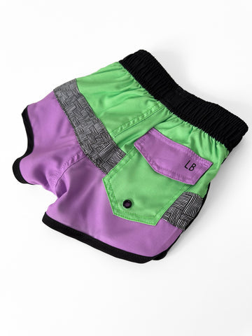 Little Bipsy Block Swim Short: Neon Green