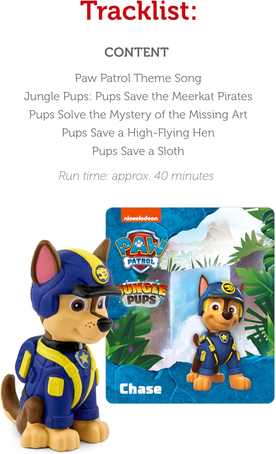 Tonies Audio Play Character: Paw Patrol Jungle Pups - Chase