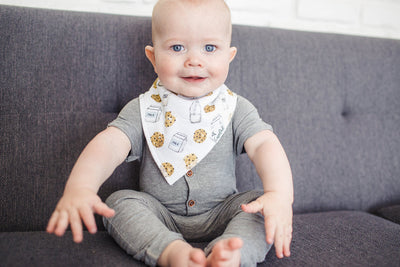 Print of the Week Copper Pearl Bandana Bib Set: Chip