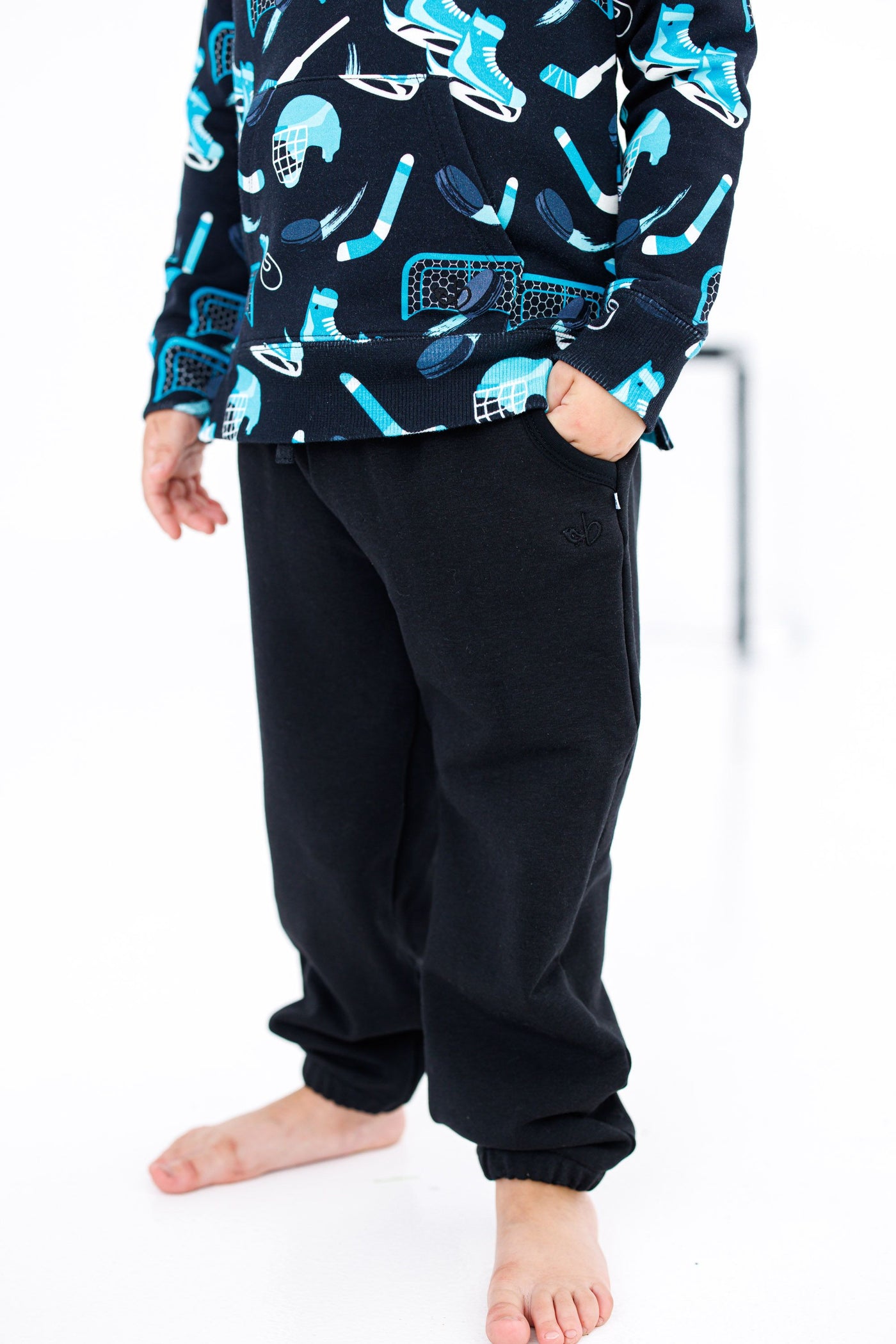 Birdie Bean Sweatpants: Solid Jet Black