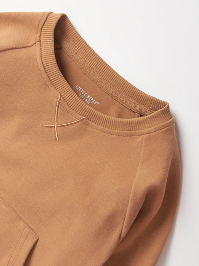 Little Bipsy Pocket Pullover: Caramel