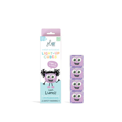 Glo Pals: 4 Pack Light Up Cubes Purple - Lumi