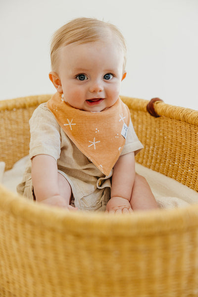 Copper Pearl Bandana Bib Set: Cove