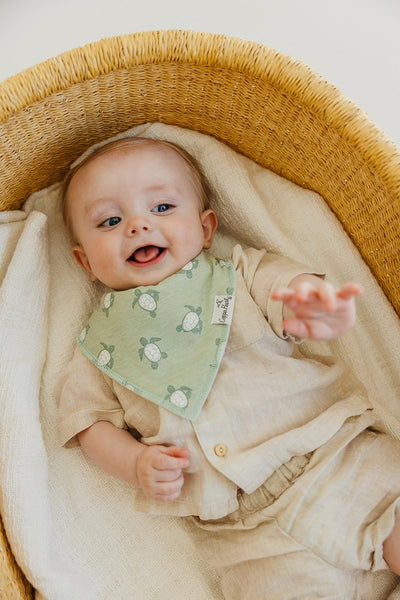 Copper Pearl Bandana Bib Set: Cove