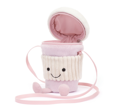 Jellycat: Amuseable Pink Coffee-To-Go Bag (8")