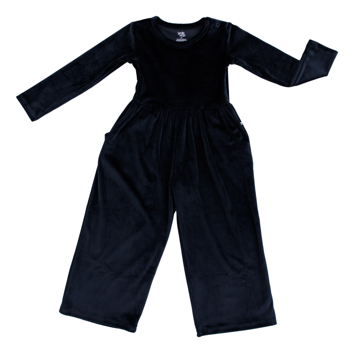 Birdie Bean Leggy Jumpsuit: Black Velvet