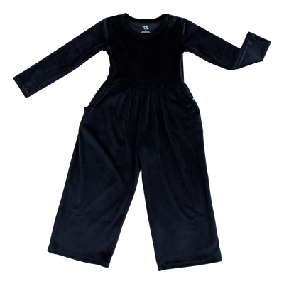 Birdie Bean Leggy Jumpsuit: Black Velvet