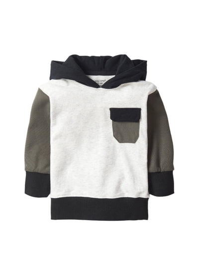 Little Bipsy Hoodie: Green Color Block