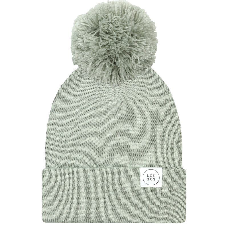 Lou Lou and Company Beanie with Pom: Pewter