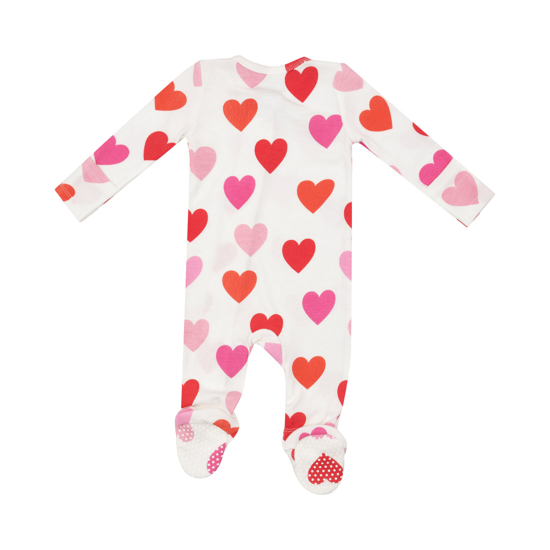 Angel Dear 2 Way Zipper Footie: Big Hearts