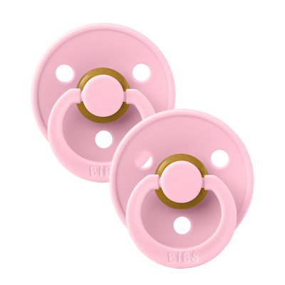 BIBS Pacifiers Classic Round 2 Pack: Baby Pink