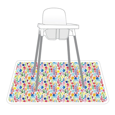 Bapron Splash Mat: Rainbow Watercolor Floral