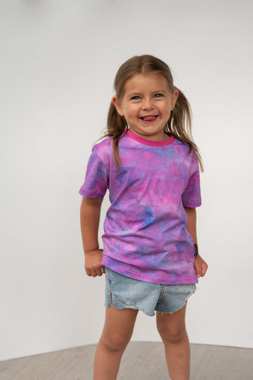 Little Bipsy Watercolor Tee: Pink