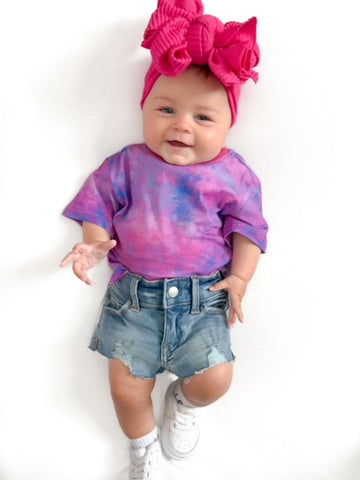 Little Bipsy Watercolor Tee: Pink