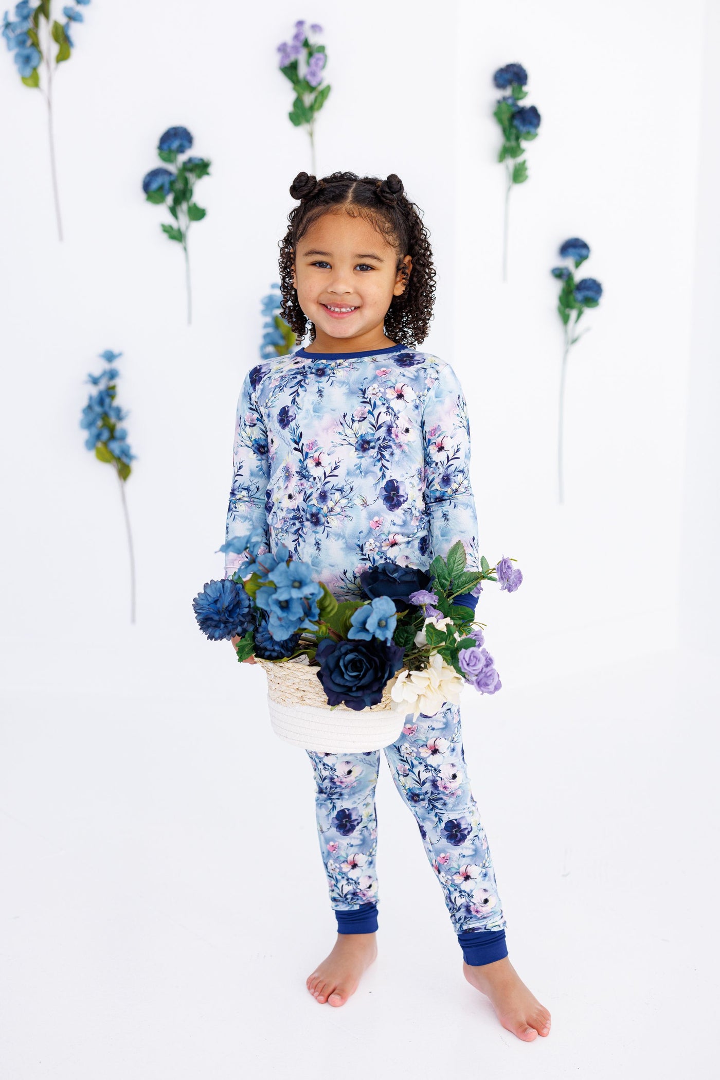 Birdie Bean Pajama Set: Winter Floral