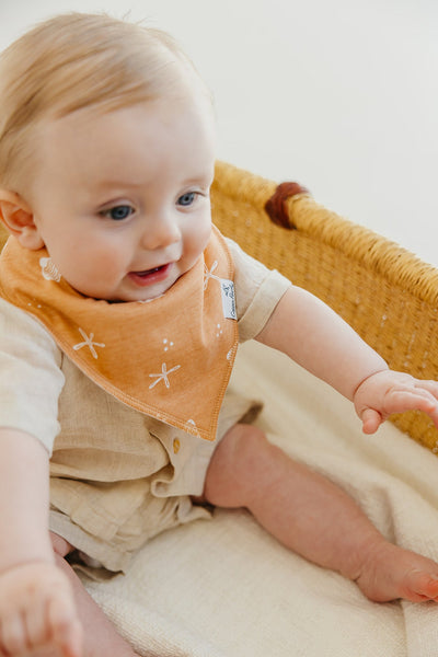 Copper Pearl Bandana Bib Set: Cove