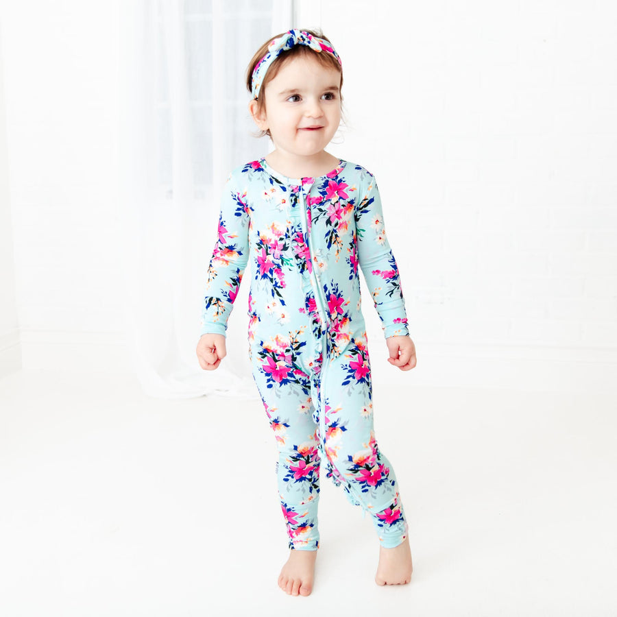 Dreamiere Convertible Ruffle Footie: In Full Bloom