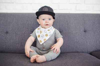 Print of the Week Copper Pearl Bandana Bib Set: Chip