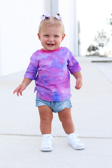 Little Bipsy Watercolor Tee: Pink