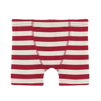 Kickee Pants Boy's Boxer Brief: Classic Candy Cane Stripe