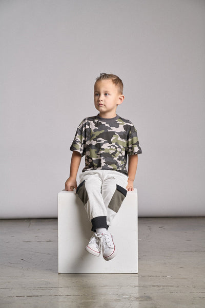 Little Bipsy Oversized Tee: Army Camo