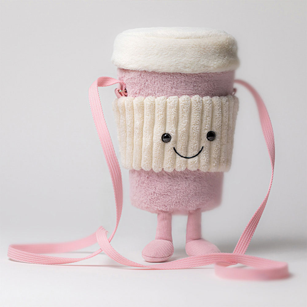 Jellycat: Amuseable Pink Coffee-To-Go Bag (8")