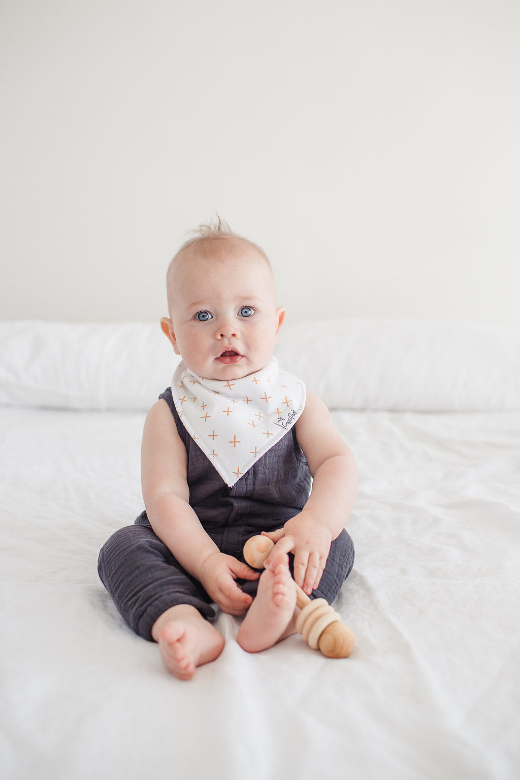 Print of the Week Copper Pearl Bandana Bib Set: Chip