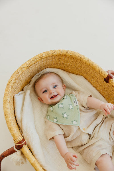 Copper Pearl Bandana Bib Set: Cove