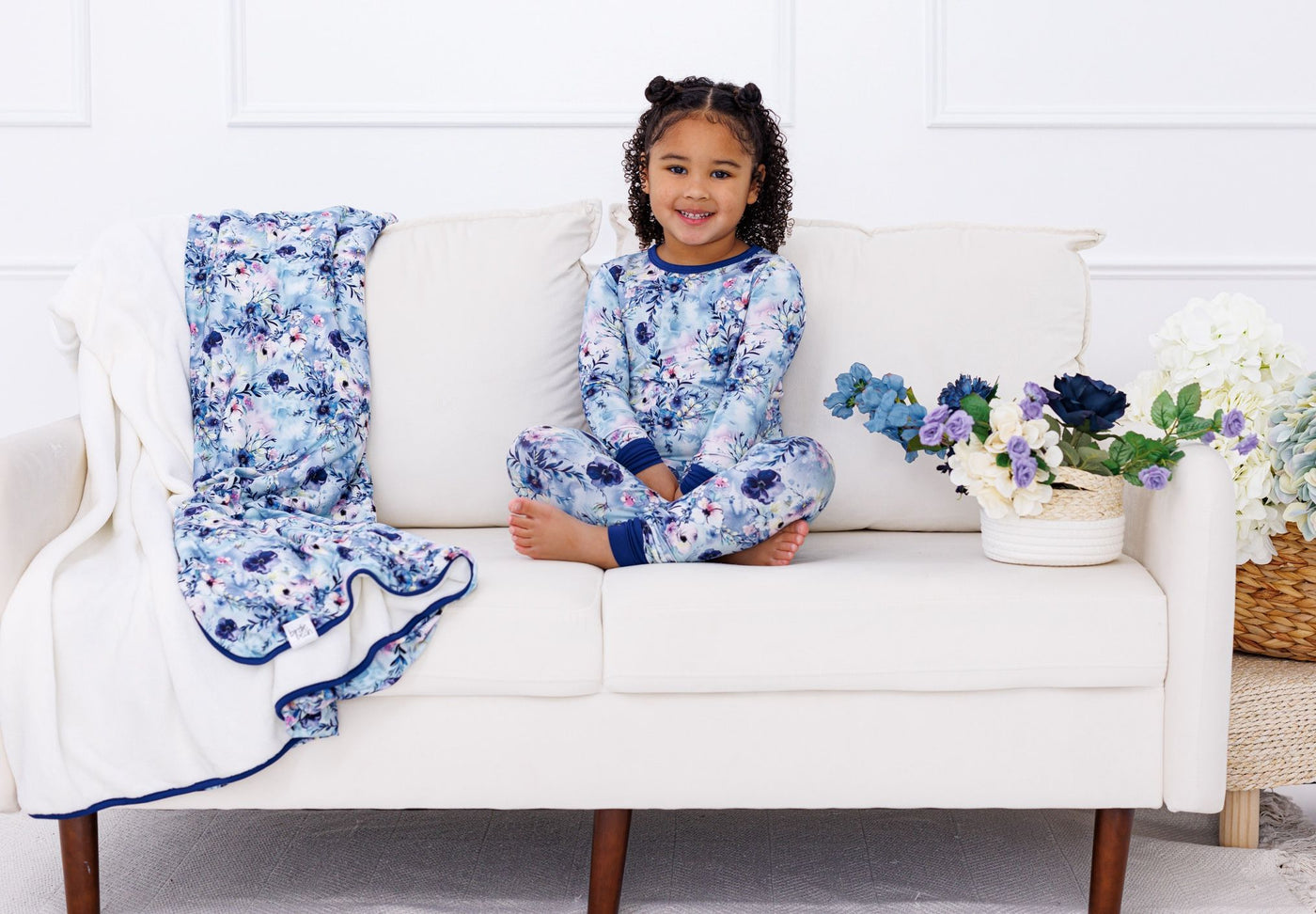 Birdie Bean Pajama Set: Winter Floral