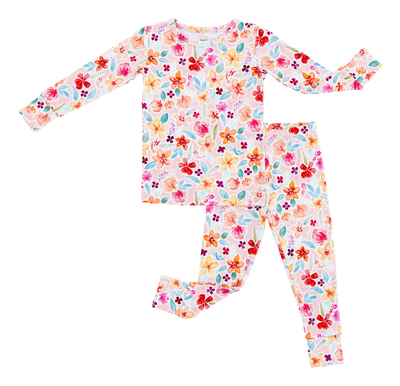 Birdie Bean Pajama Set: Pearl