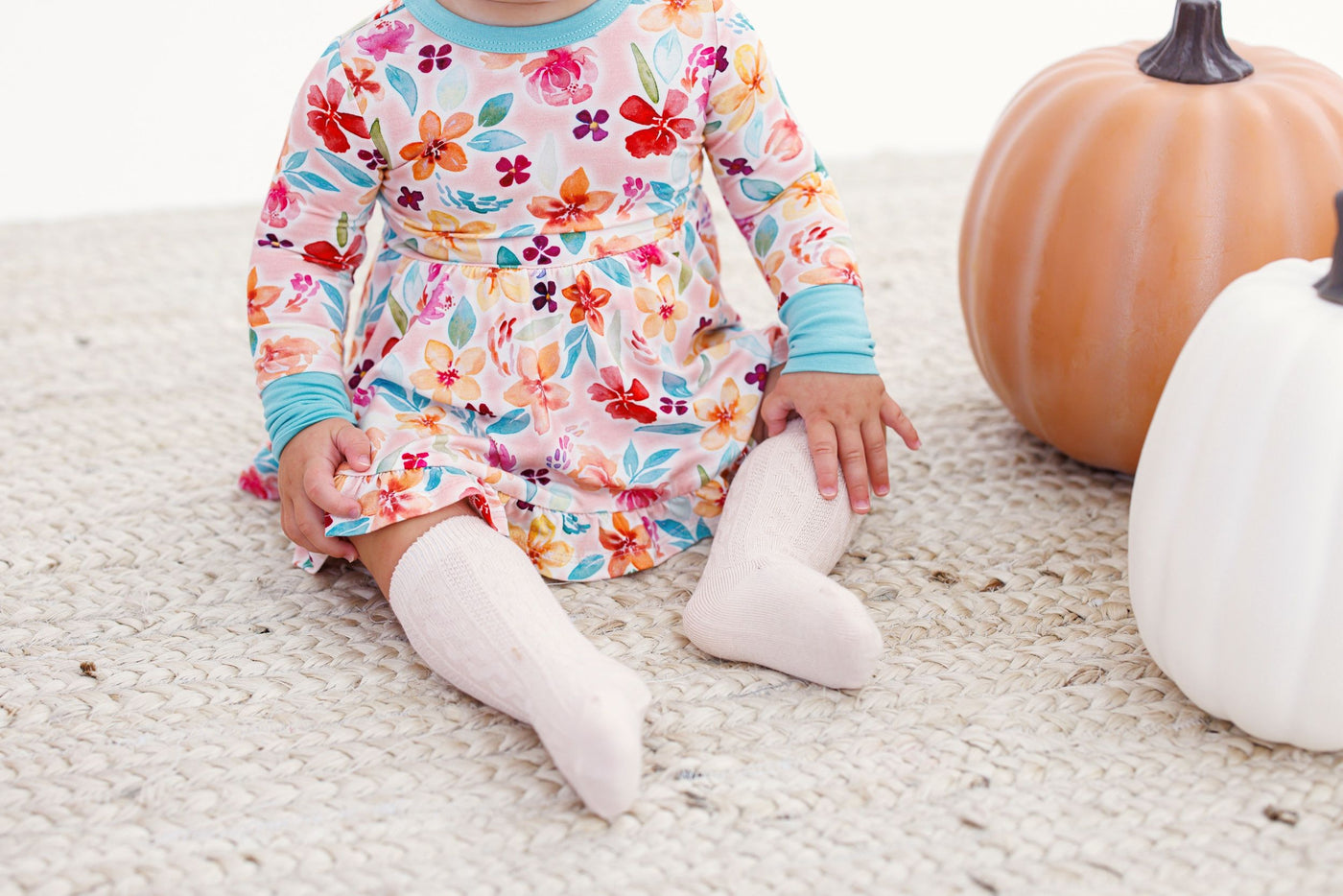 Birdie Bean Knee High Socks Set: Moss and Latte