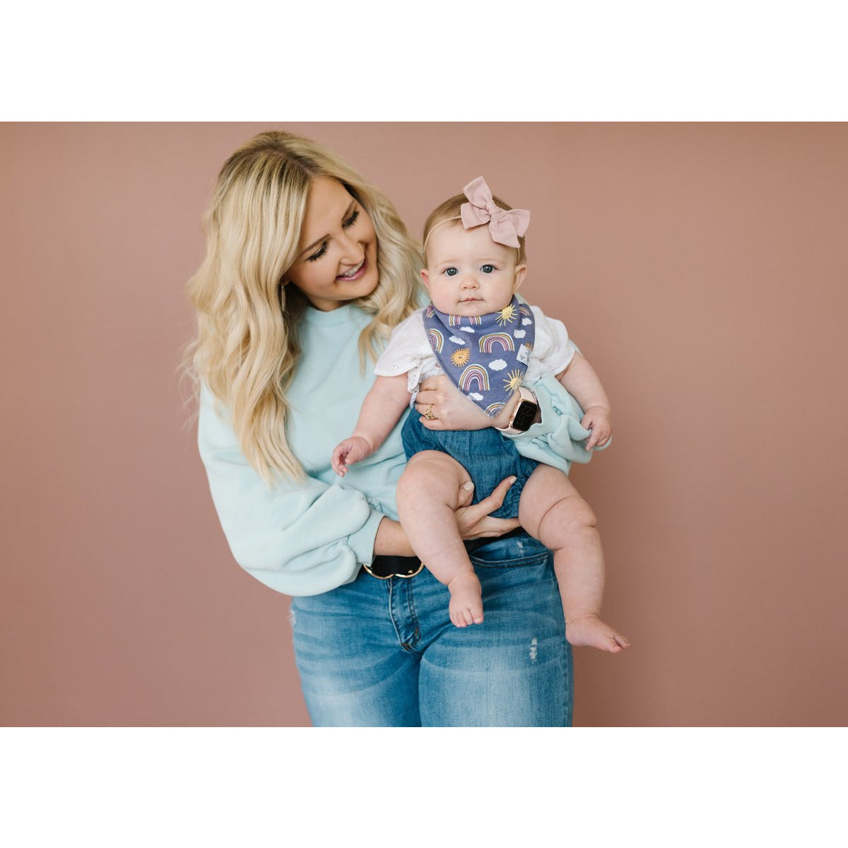 Copper Pearl Bandana Bib Set: Hope