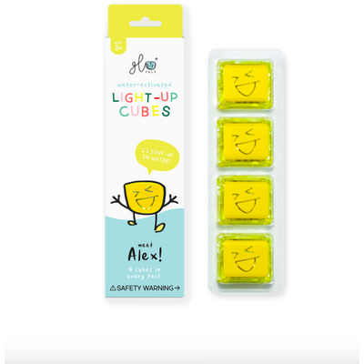 Glo Pals: 4 Pack Light Up Cubes Yellow - Alex